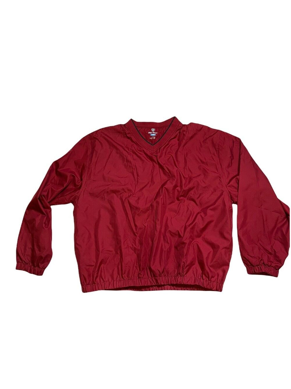 Pro Tour Cool Play men's red golf Windbreaker Pullover Jacket rain resist Sz L